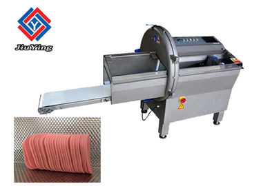 Ham Cooked Meat Slicer Fish Processing Machine With Conveyor Adjustable