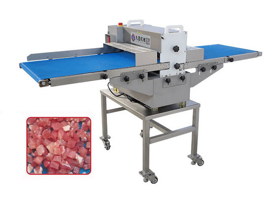 500 KG/H Industrial Fresh Meat Chicken Liver Cube Dicer Cutting Machine With Conveyor