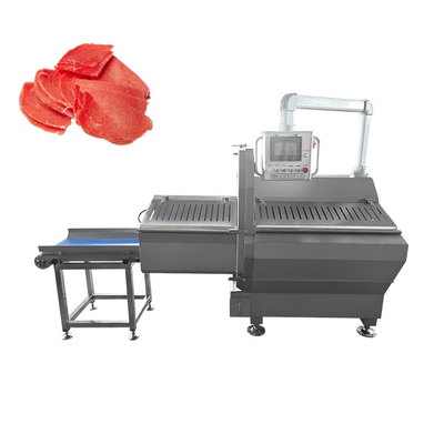 JY-36K Horizontal Meat Slicer with Outfeed Conveyor Belt to Slicing Frozen Beef Pork