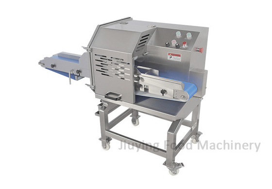 145mm Feeding Inlet Width Conveyor Cutting Machine For Cooked And Chilled Meat