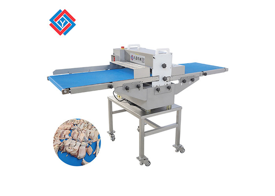 TJ-309D Customized 500 Width Conveyor Belt Fresh Meat Slicer With Double Blades For Slicing Meat Without Damage