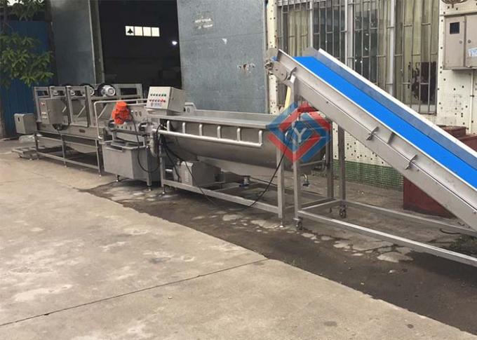 Salad Production Line Fruit And Vegetable Processing Washing Cutting Line