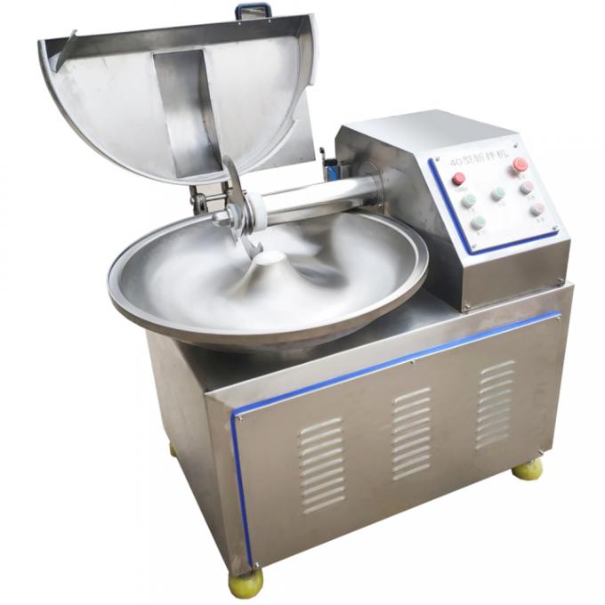 Frozen Meat Bowl Cutter / Electrical Industrial Meat Bowl Chopper Mixer